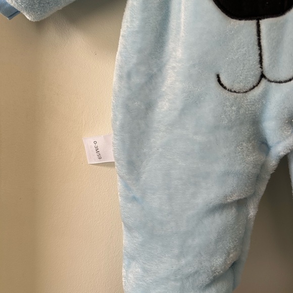 Cozy Blue Bear Infant Winter Romper - Picture 3 of 6